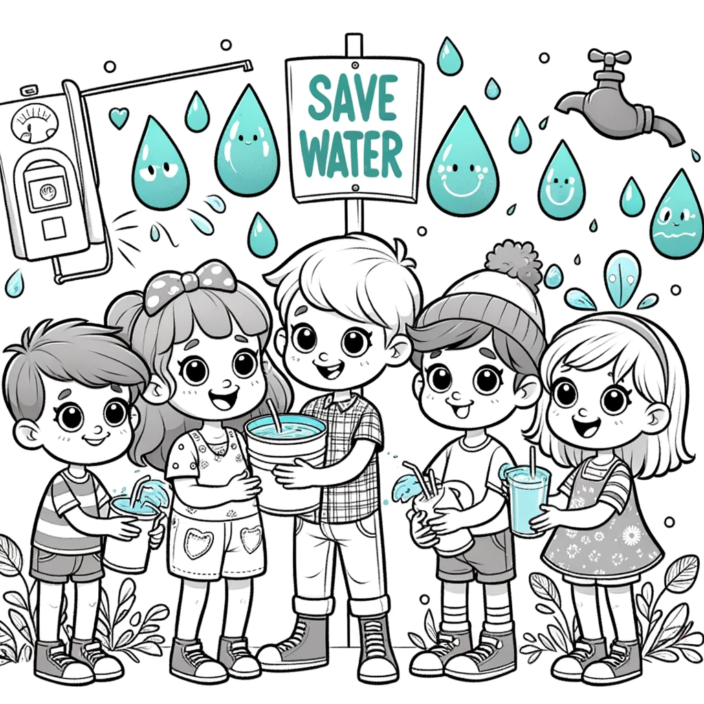 imagenes para colorear sobre el cuidado del agua