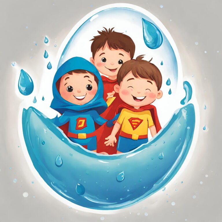 cartel del cuidado del agua para niños de preescolar